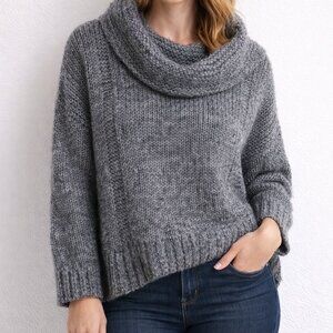 DKNY Jeans Grey Cropped Sweater - Size XS